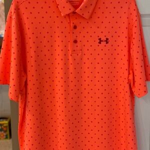 Under Armour Men's Orange Golf Polo Shirt
